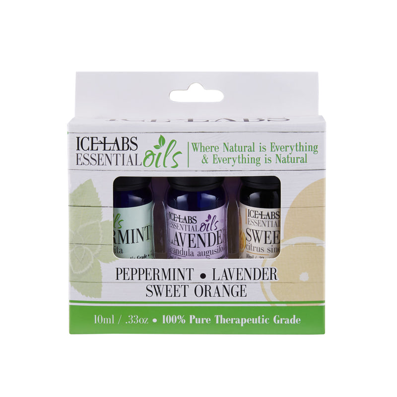 IceLabs Peppermint 3 Pack Eseential Oils