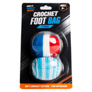 2PK Foot Bags Blister Pack in PDQ tray-USA  Stripes