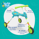 Mookie Scuttlebug XL Ride-On with Adjustable Height – Foldable Trike with Quiet Wheels, Lightweight & Portable