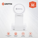 Griffin TriPower Max 3-in-1 Wireless Charging Stand, 15W Phone Charger, 2W Smartwatch Charger, 3W AirPods Charger
