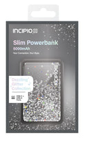 GLITTER 5000MAH BLACK POWER BANK