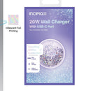20W USB-C WALL CHARGER -  PURPLE GLITTER