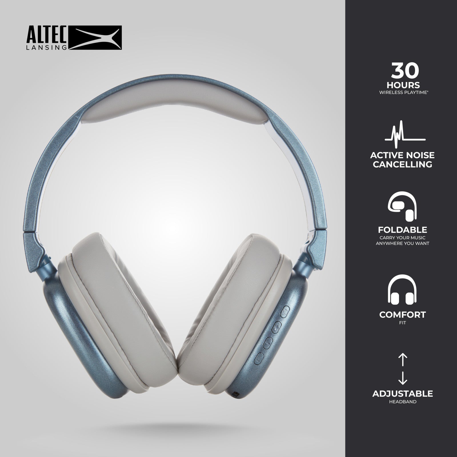 Altec Lansing Blue Nanophone ANC2.0 headphone