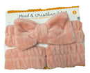 Pink head and wrist band set
