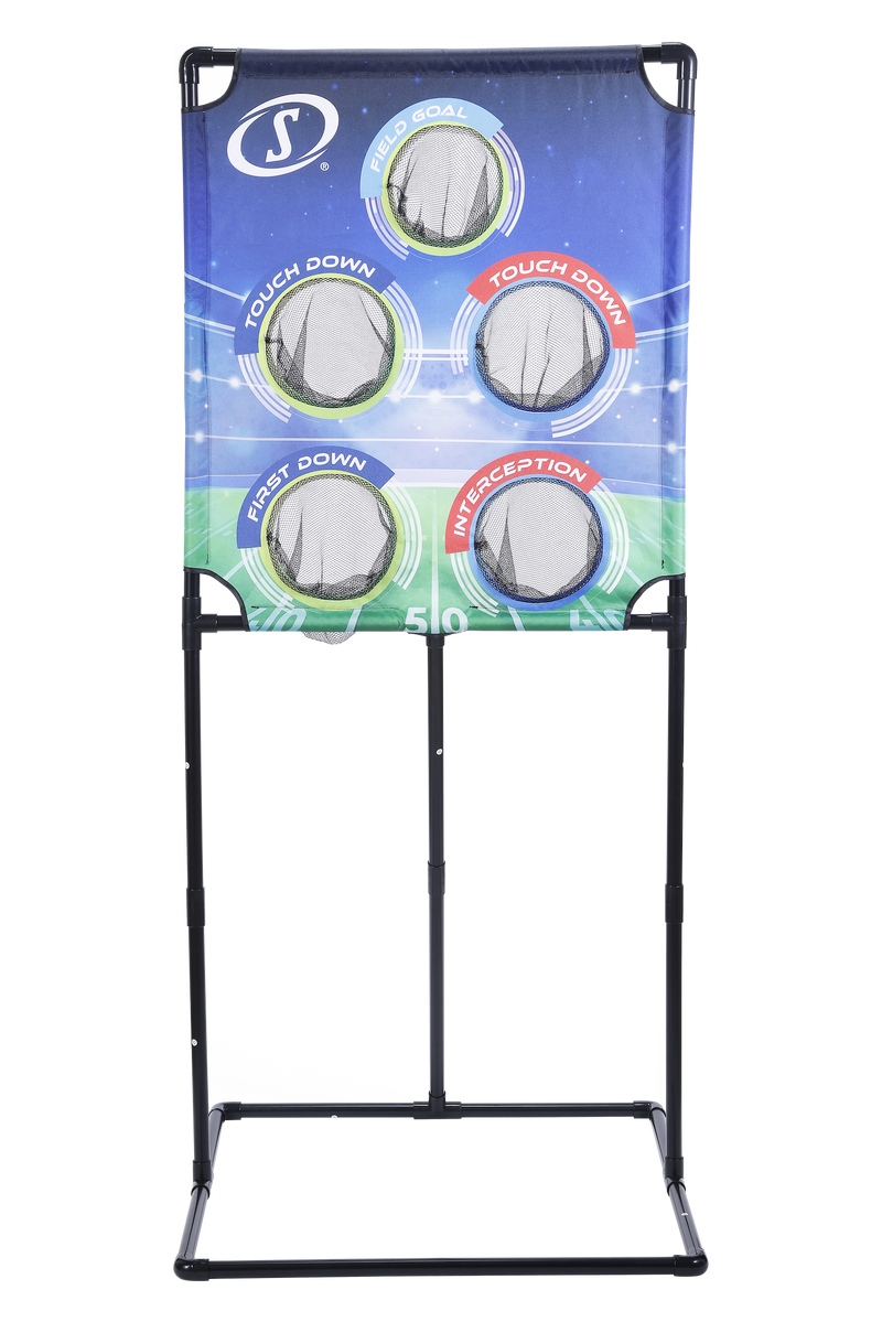 Spalding Football Target Trainer Set with 4 Foam Balls – Throwing Accuracy Game for Teens & Adults for Indoor/Outdoor Practice with carry bag