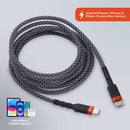 Griffin 6FT USB-C to USB-C Charge/Sync Cable, 60W Fast Charging, Ultra Durable with Nylon Braiding, 30,000 Bend Lifespan