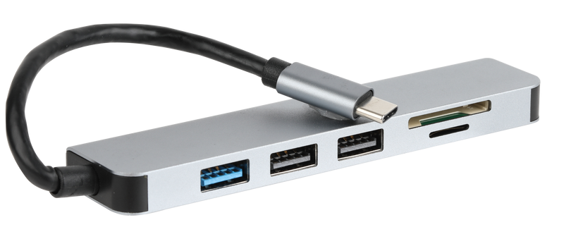 Vivitar Creator Series Aluminum USB Type C Hub HDMI Adapter 6 in 1 with 4K USB C to HDMI, SD/SDHC and Micro SD Card Reader and 3 USB Ports