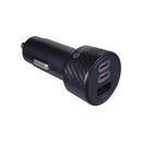 Griffin PowerJolt 40W Car Charger with Dual USB-C and USB-A Ports, Fast Charging, 3-Port Design, Universal Compatibility – Black
