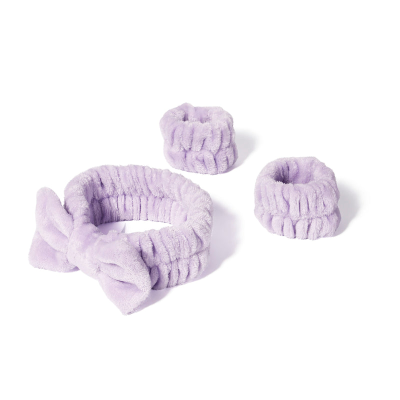 Face Wash Set - purple bow