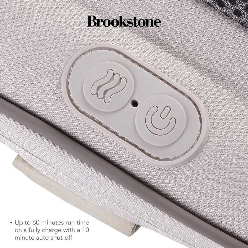 Brookstone-CORDLESS&RECHARGEABLE SHIATSU&HEATING MASSAGE PILLOW