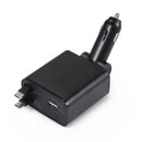 Griffin PowerJolt 45W 4-in-1 Travel Car Charger with Retractable USB-C Cables, Dual USB-C + USB-A Ports, Up to 28" Reach, Fast Charging