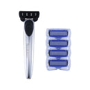Mens Care-Personal Care-Brookstone-Metal Handle 7 Blade Shaving Razor With 5 Refills