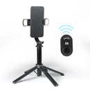 DUAL LED LIGHTS QUAD TRIPOD SELFIE STICK