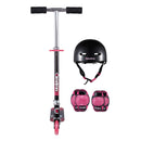 CredHedz Light up 2 Wheel Scooter With Helmet And Protective Gear