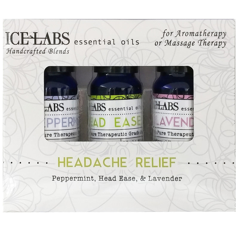 IceLabs Headache Relief 3 Pack Essential Oils