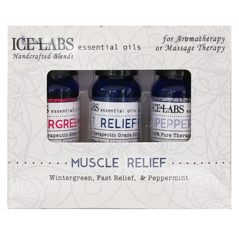 IceLabs Muscle Relief 3 Pack Essential Oils