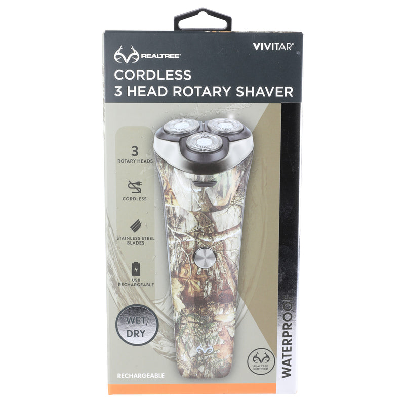 Real Tree Cordless 3 Head Rotary Shaver