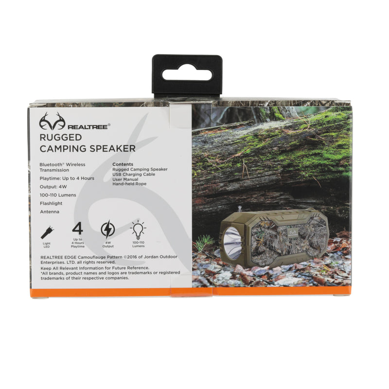 Realtree® Rugged Camping Speaker With Flashlight